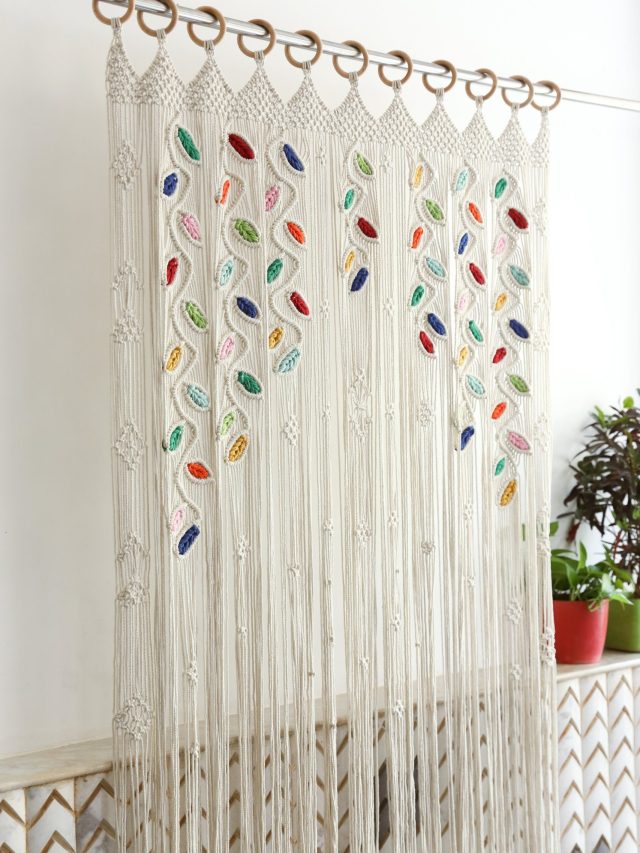 Macrame Leaf Curtain