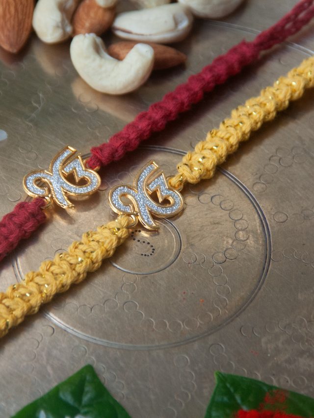 Macrame Ek Onkar Rakhi (Set of 2)