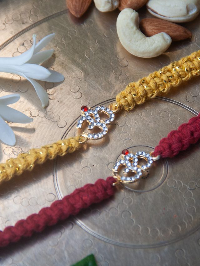 Macrame Om Rakhi (Set of 2)